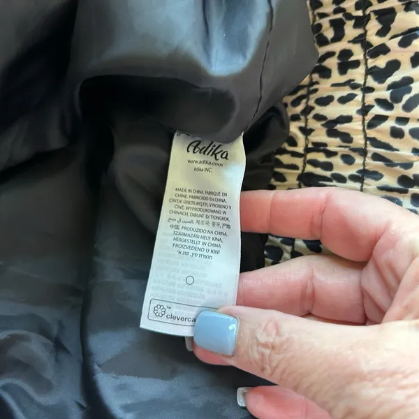 Adika Women’s Campbell Full Zip Hooded Puffer Jacket Cheetah Print Size L - Image 3