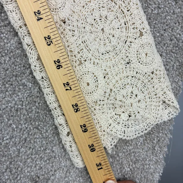 Miss Me Women's S Ivory Crochet Lace Long Duster Cardigan Cottagecore Etherreal - Image 8