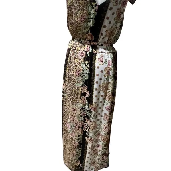 Lane Bryant Plus Size 28 Floral Chiffon Maxi Dress Sleeveless V-Neck - Image 7