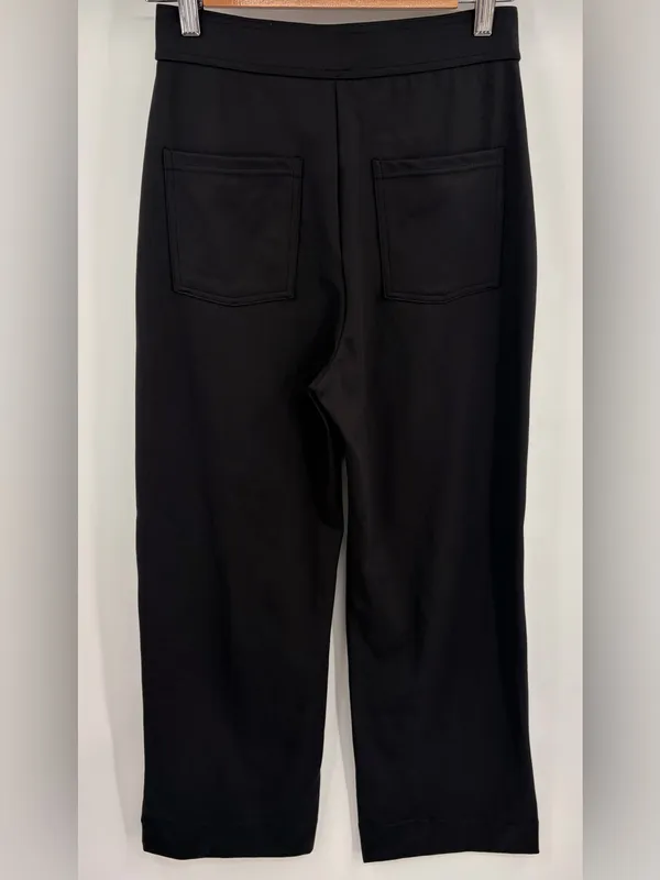 Halara high waisted button multiple pockets straight leg black pant women SP NWT - Image 5