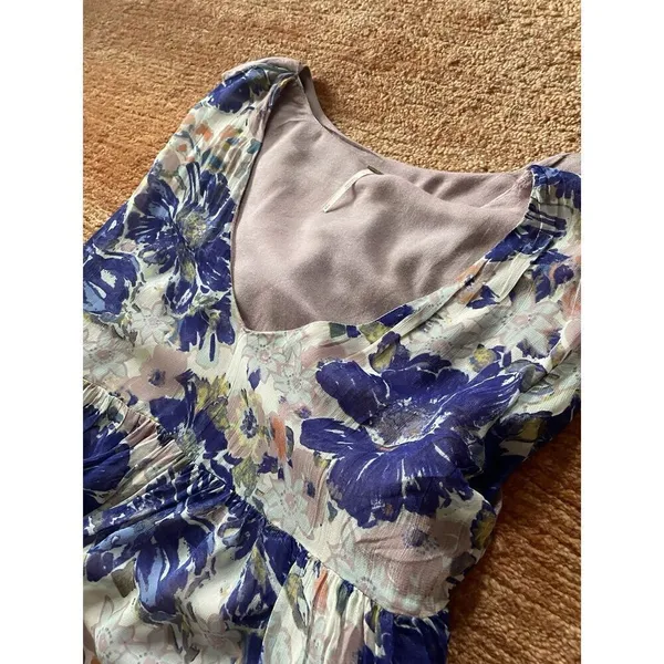 Free People Alice Vested Layered Dress Floral Purple Size SP - Image 6