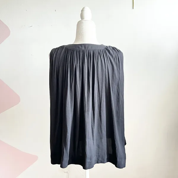 Free People Blue Sheer Flowy Top Boho Fairycore Romantic‎ Soft Girl Medium - Image 2
