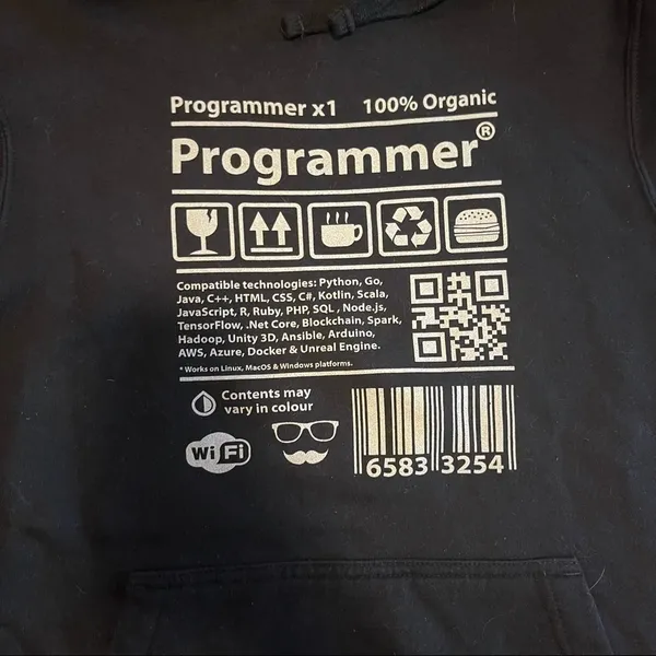 Programmer Hoodie Sweatshirt Port & Company S - Image 2