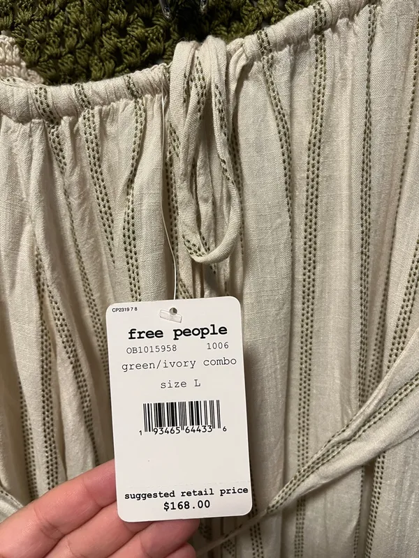 FREE PEOPLE (NWT) Harper Maxi Dress, Crochet, Beach, Size Large - Image 8