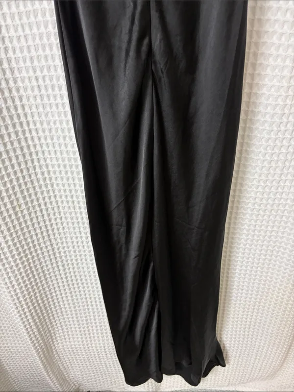 Princess Polly Black Satin Cutout Maxi Dress Women’s Size 4 - Image 8