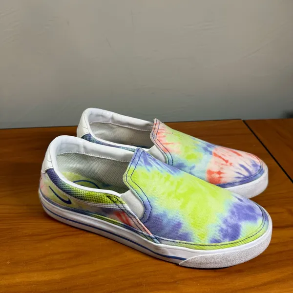 Nike Court Legacy Print Slip On Tie Dye Colorful Flat‎ Sneaker CZ1752-900 W8.5 - Image 3