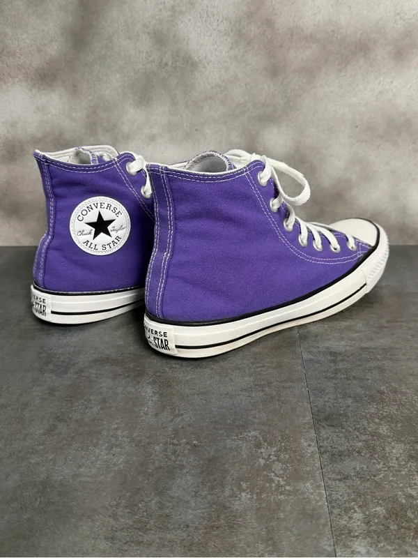 Converse All Star Hi Top Women's Purple Sneakers Size 8 - Image 7