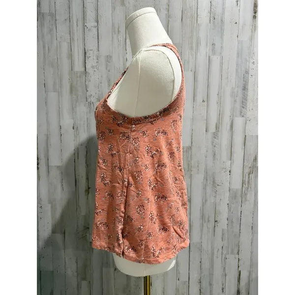American Eagle Outfitters Tank Top‎ Womens XS Peach Pink Floral Scoop - Image 5