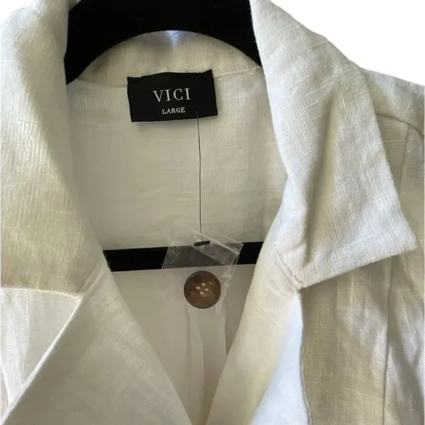✨HP✨VICI Vital Style Pocketed Utility White Sz Large Dress✨ - Image 7