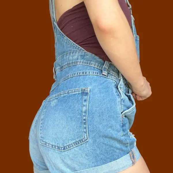 Divided H&M Overall Shorts Denim - Image 2