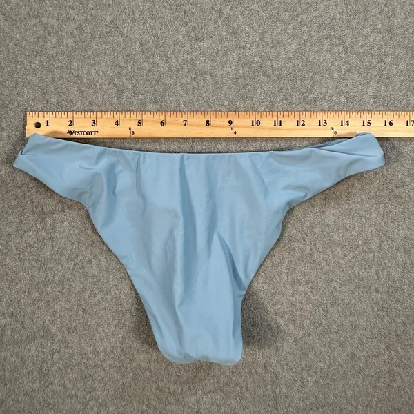 J. Crew Curved Waist Cheeky Bikini Bottom Women's Medium Blue BC125 New - Image 3