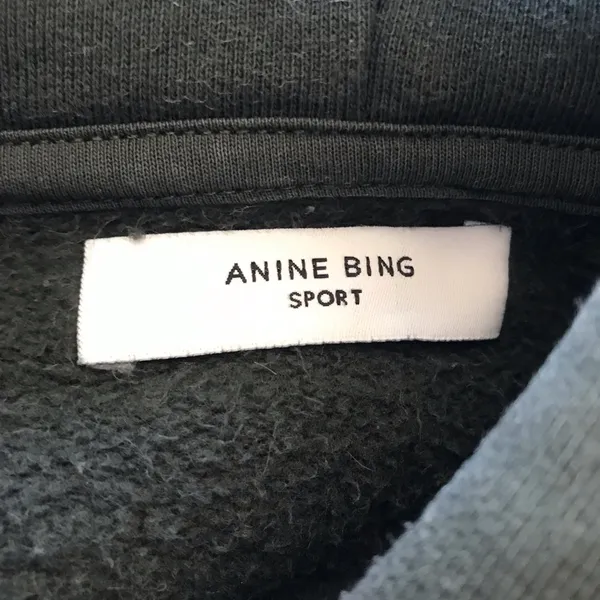 Anine Bing Vincent Hoodie NYC Charcoal Green - Image 11