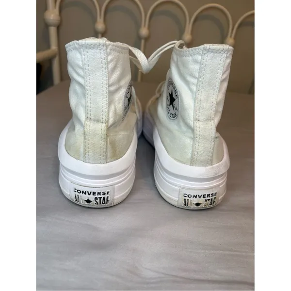 Converse Chuck Taylor Move Platform High Top Sneakers White Women’s 9 - Image 5