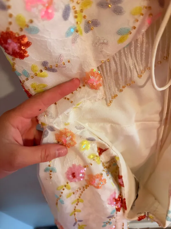 Amarra white floral homecoming dress - Image 5