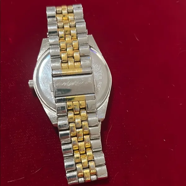 Gold and Silver ONYK Large Watch with Crystal Numbers - Image 4