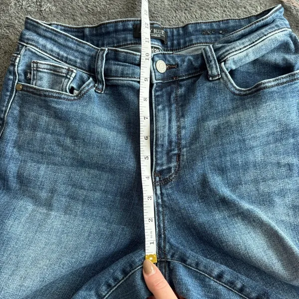Judy Blue‎ Slim Fit Dark Wash Tapered Leg Jeans 11/30 - Image 8
