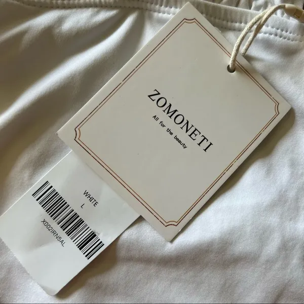 ZOMONETI White One Piece Swimsuit White Size L - Image 4