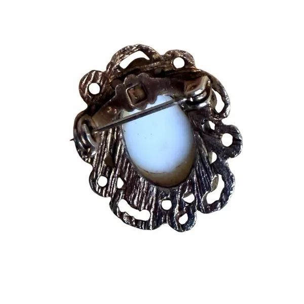 Vintage Portrait Brooch Victorian Lady Cameo - Image 6