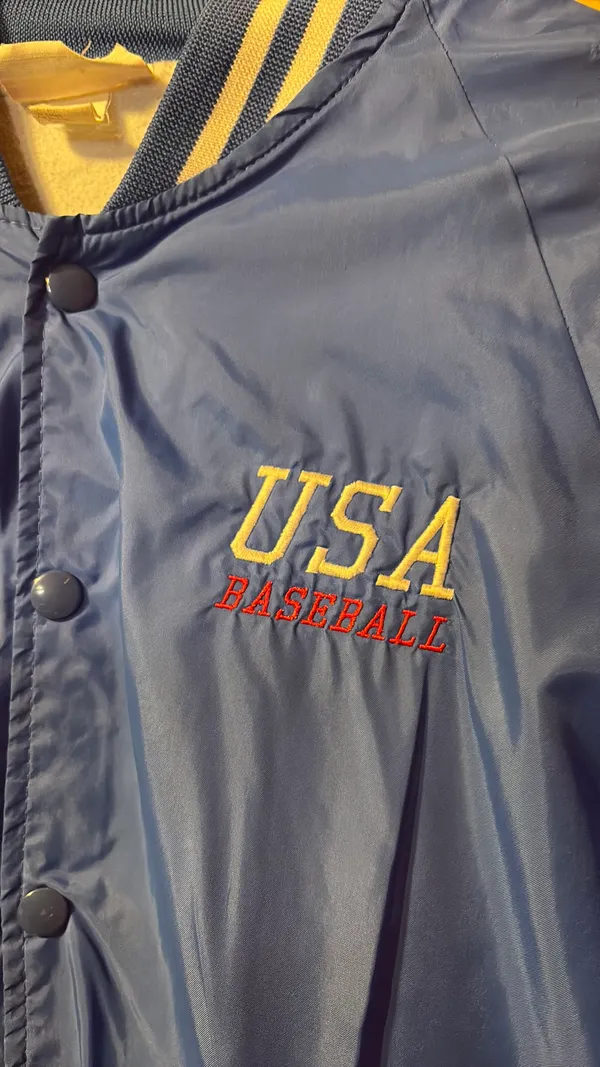 OLYMPIC PRIDE Vintage USA baseball jacket Blue Size M - Image 5
