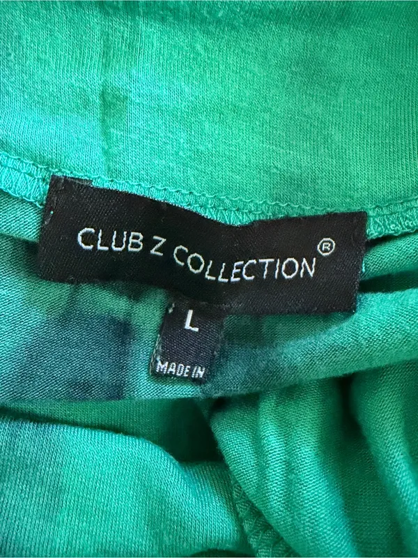 Club Z Collection Convertible Tie-Dye Skirt Dress Green Black Size L - Image 4