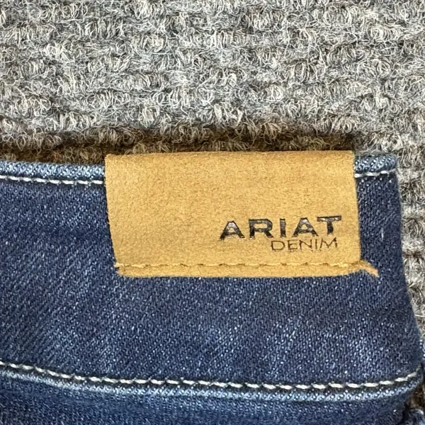 Ariat Jeans Womens 27R Blue Flare Perfect Rise Stretch Denim Dark Wash - Image 5