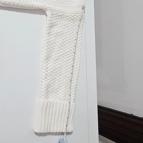 Abercrombie & Fitch Cameron Seed Stitch Cardigan-White -Size S-150-491-01255-178 - Image 8