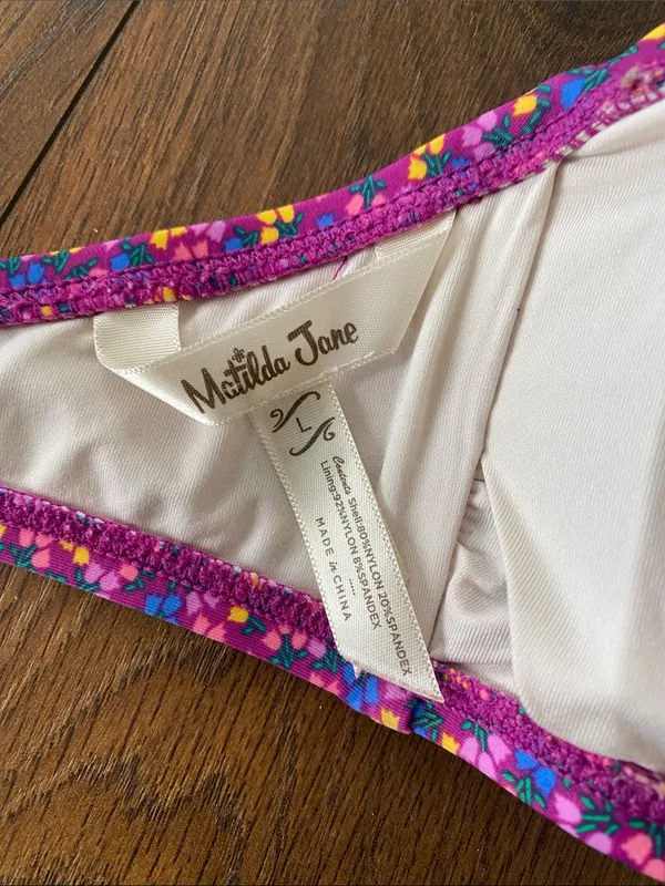Matilda Jane Sunkissed Swim Take A Dip Floral Bikini Women’s Large - Image 4