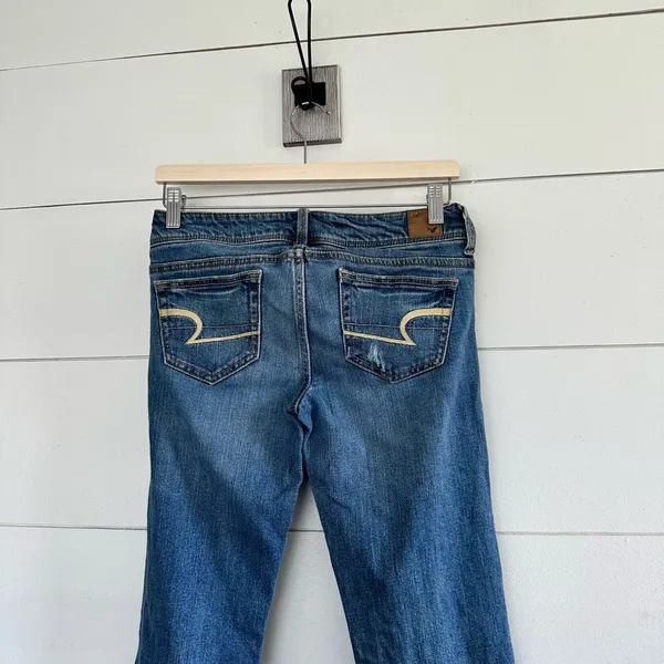 American Eagle Women’s 2 Short Slim Boot Y2K 2000s Jeans - Image 3