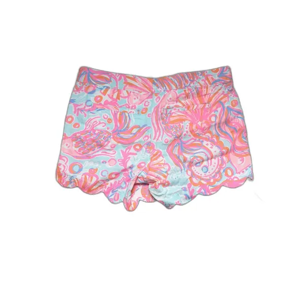 Lilly Pulitzer The Buttercup Scalloped Hem Paisley Shorts Preppy Resort Size 4 - Image 2