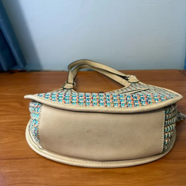 Simply Noelle Woven Rattan Straw Colorful Multi Shoulder Crossbody Bag Purse‎ - Image 7
