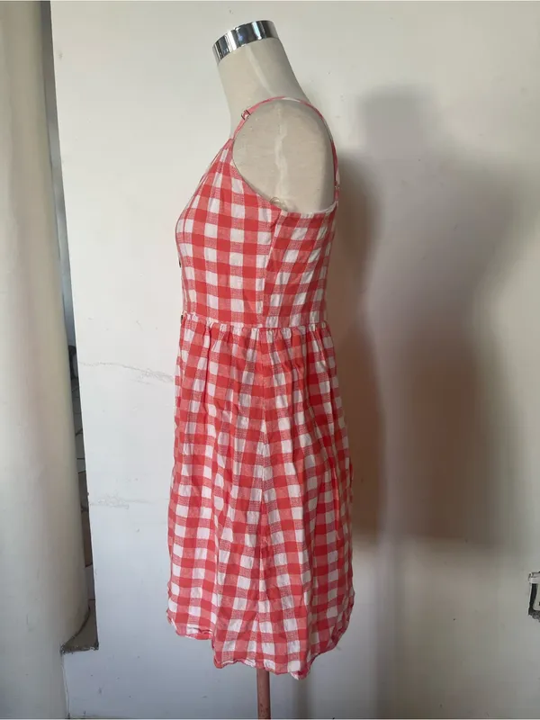 Red Gingham Button - Image 2