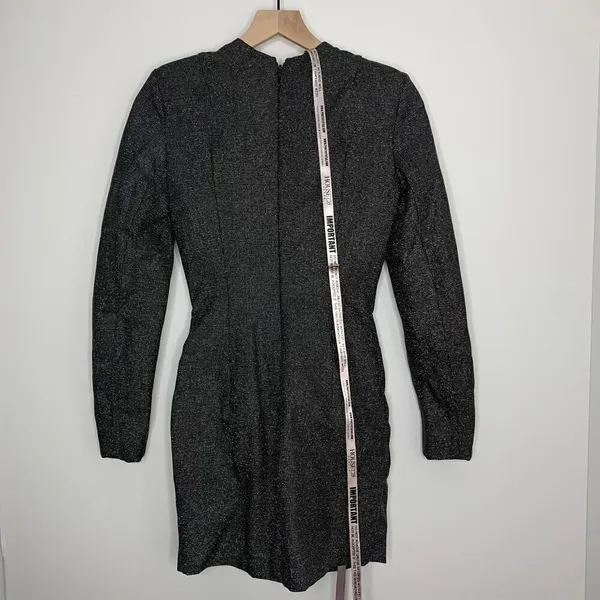 House of CB Gisella Mini Longsleeve Beaded Dress Womens New Small - Image 4