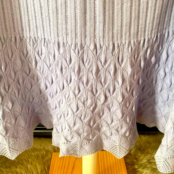Bloomingdale’s Lilac Long Wool Skirt - Image 4