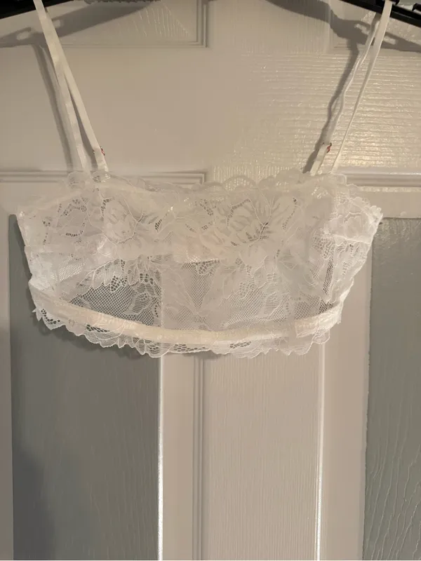 Free People Lace Bralette in White - Image 2