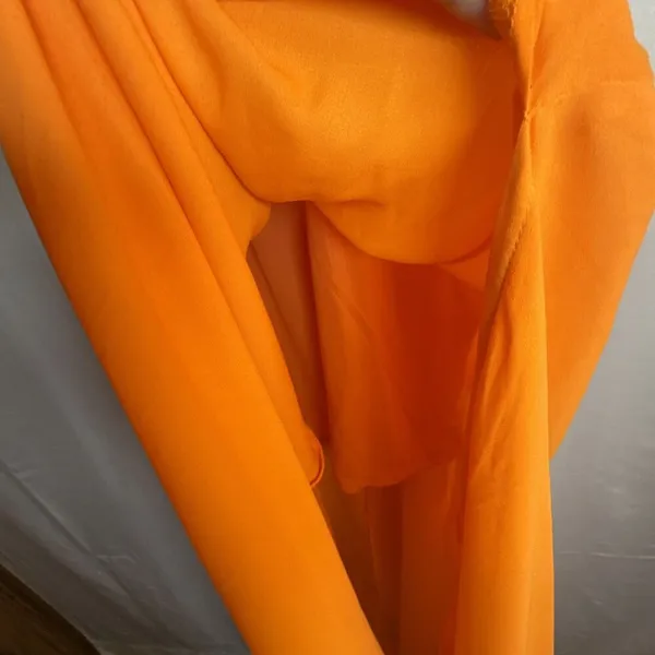 Iris Dress Orange Slip Long Dress Size Small Preowned - Image 7