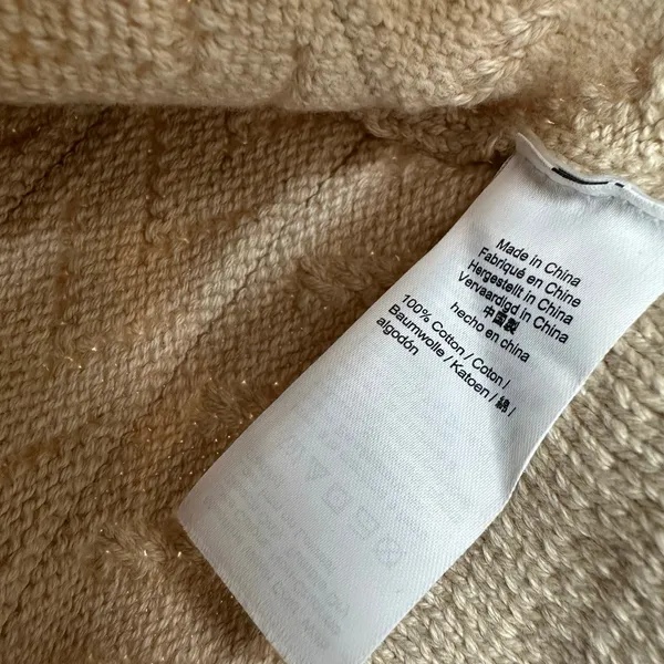 J.Crew Size Medium Long Sleeve Crew Neck Knit Pullover Sweater Tan‎ 100% Cotton - Image 4