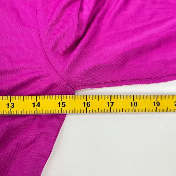 NWOT Farm Rio Pink 3d Roses Long Sleeve Draped Midi Dress Size S - Image 11