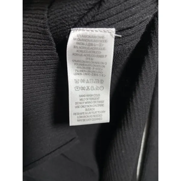 Free People Womens V-Neck Black Long Sleeve Sweater Tunic Dress M‎ - Image 8
