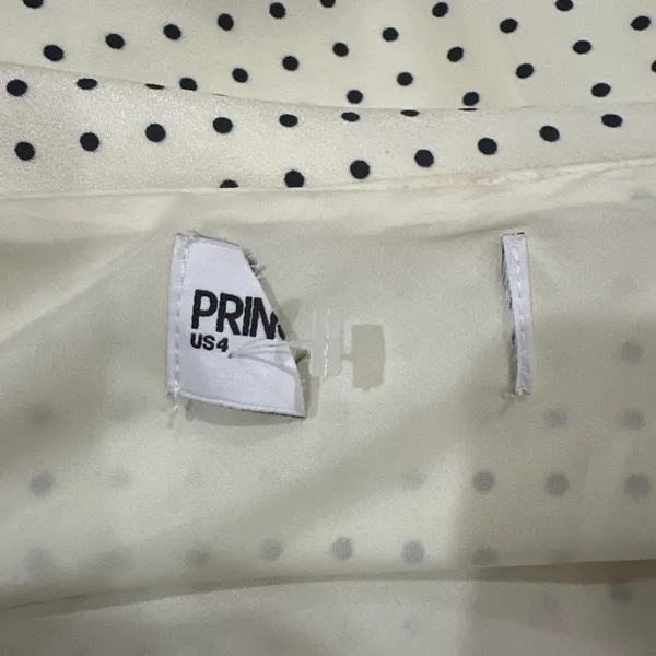 Princess Polly Lucienna white polka dot silky mini dress - Image 5