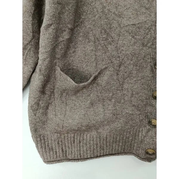 Lucky Brand Women's Sweater Slouchy V-Neck Cardigan Grandpa Brown Size XL NWOT - Image 8