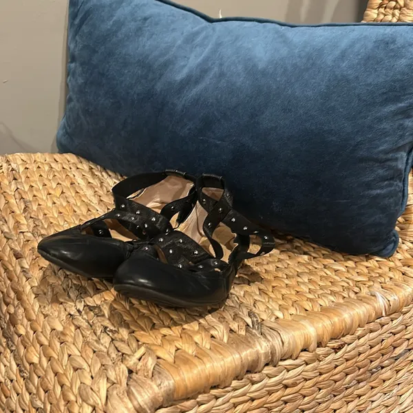 Jessica Simpson Black Studded Ballet Flats Size 6 - Image 8