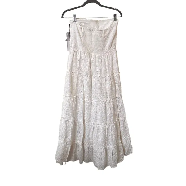 1.STATE Cotton Eyelet Tiered Maxi Dress NWT Sz‎ 6 - Image 3