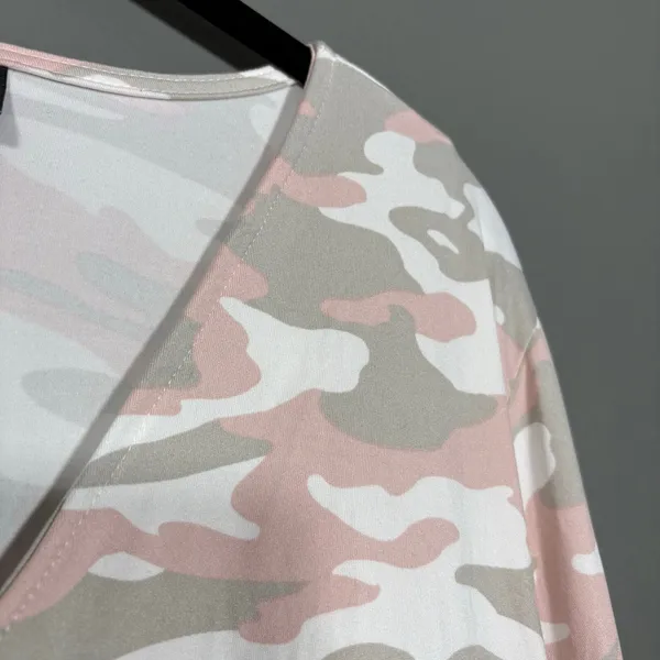Modlusive NWT Pink Camouflage Long Sleeve Babydoll Top - 2X - Women's Plus Size - Image 2