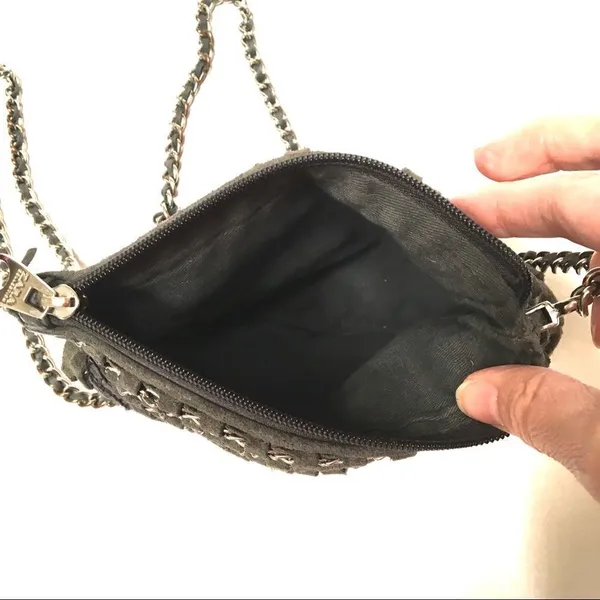 ‎Zara suede & chain strap detail Crossbody purse - Image 4