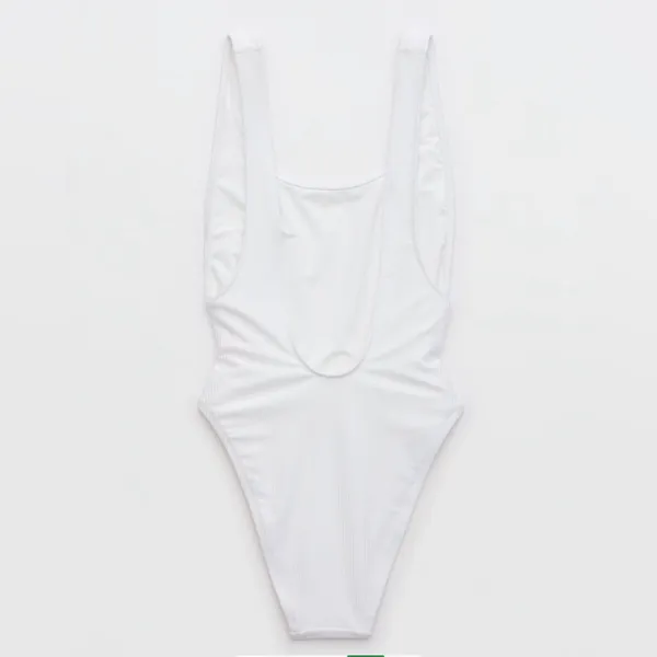 Aerie Shine Rib Birthday Scoop Cheekiest One Piece Swimsuit - Image 13