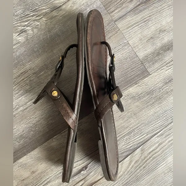 Tory Burch Dark Brown Leather Sandals - Image 6