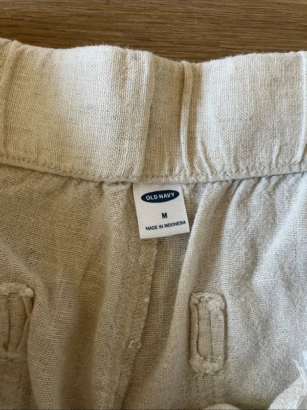 Old Navy High-Rise Wide Leg Linen Blend Pants Size Medium In Flax Linen Color - Image 7