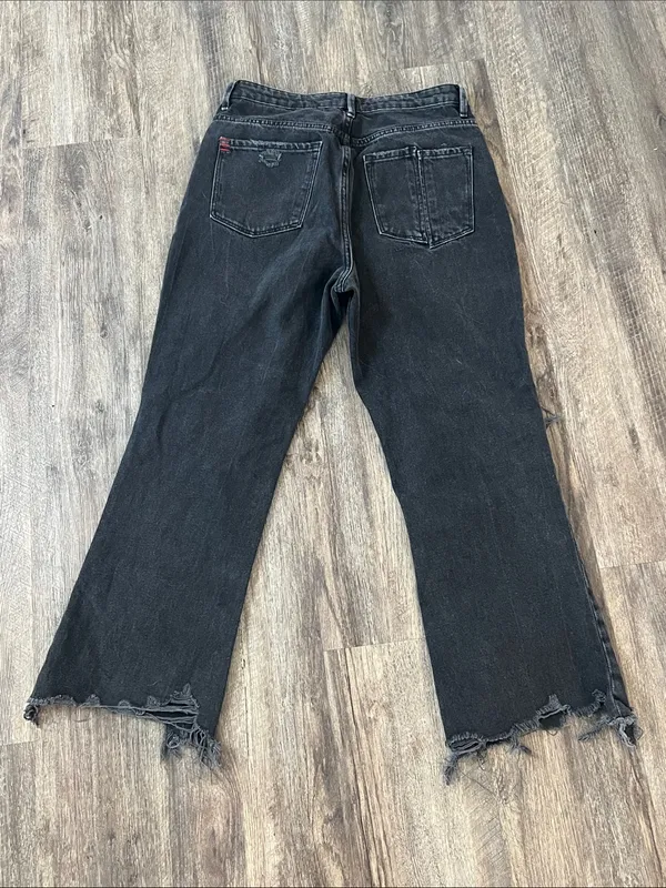 BDG Urban Outfitters Black Flare Leg Raw Hem Crop Women’s Jeans, size 29 ^ - Image 8