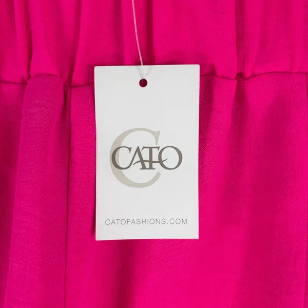Cato Hot Pink Tiered Palazzo Pant Wide Leg Elastic Waist Lightweight Trouser Med - Image 6