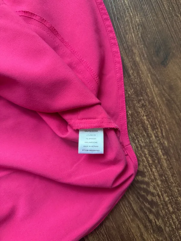 FIGS Women’s Shocking Pink Rafael Oversized Scrub Top Nursing Hospital - Size M - Image 4